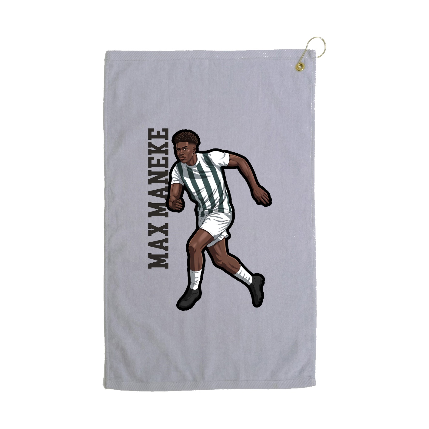 Golf Towel — Name Vertical in Grey
