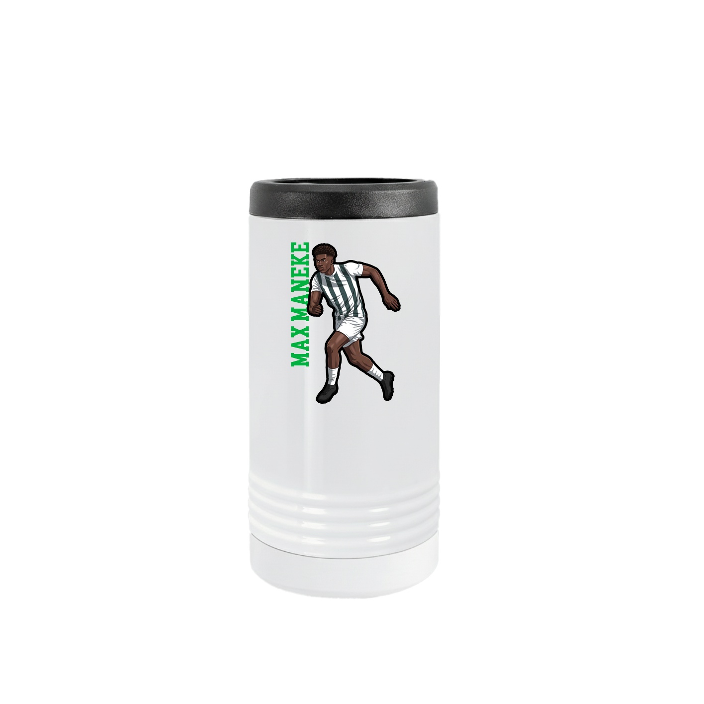 Slim Beverage Holder — Name Vertical in White