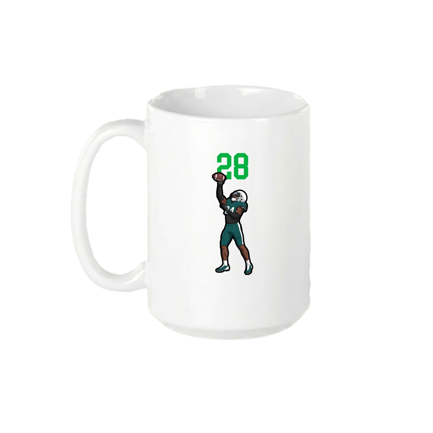 15oz Coffee Mug — Number Top in White