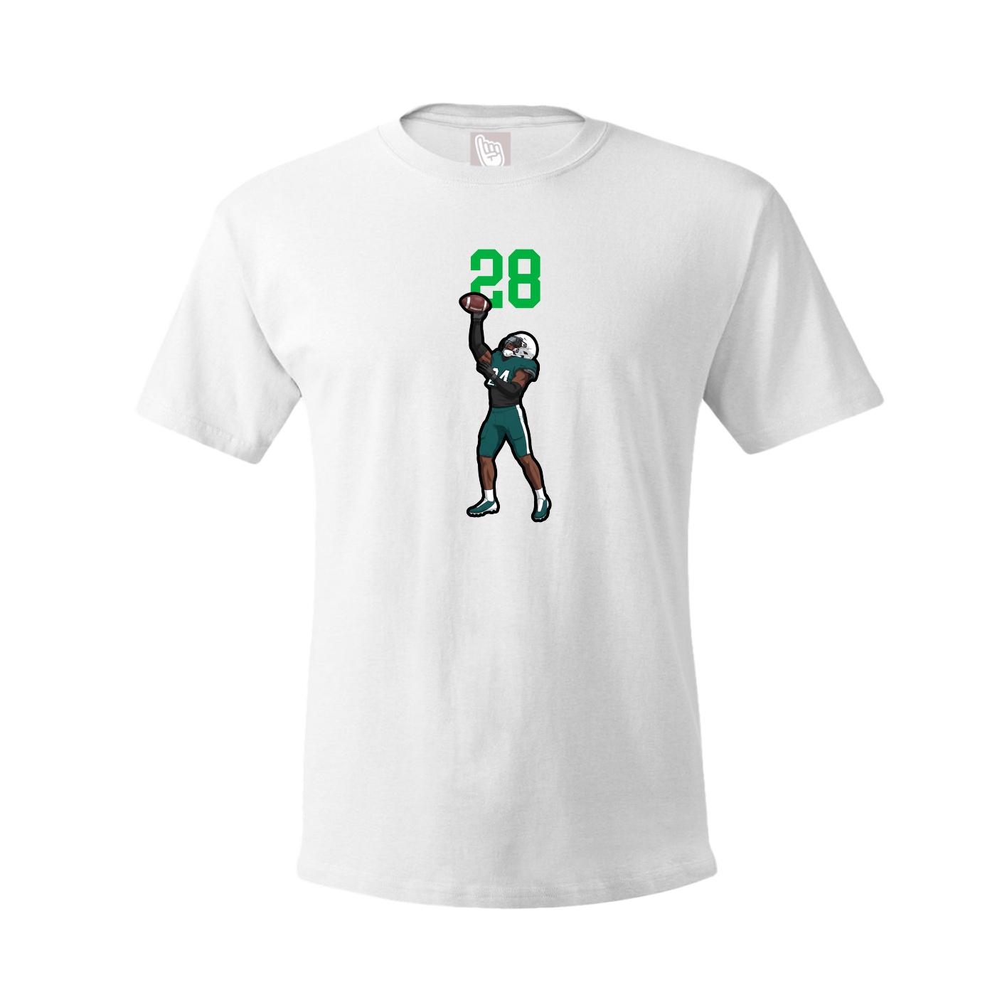 Youth Tee — Number Top in White