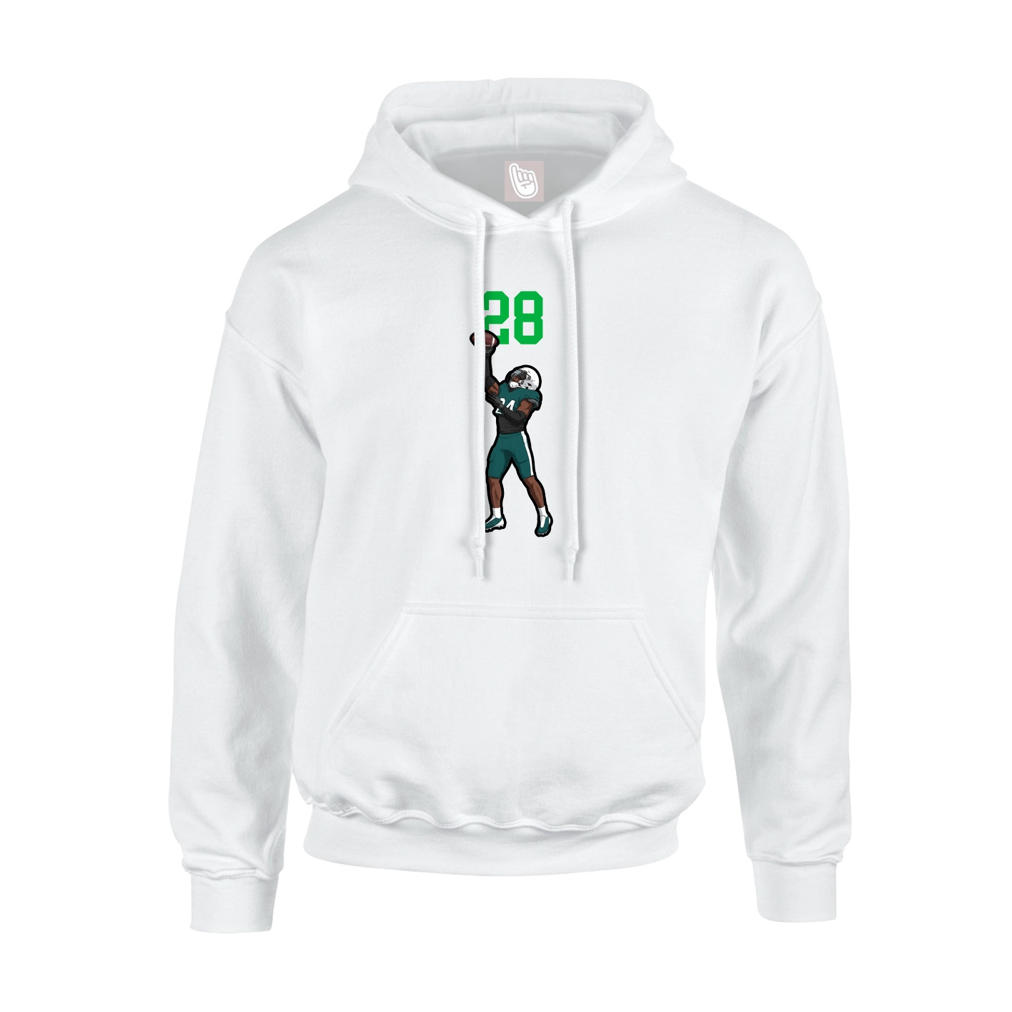 Hoodie — Number Top in White