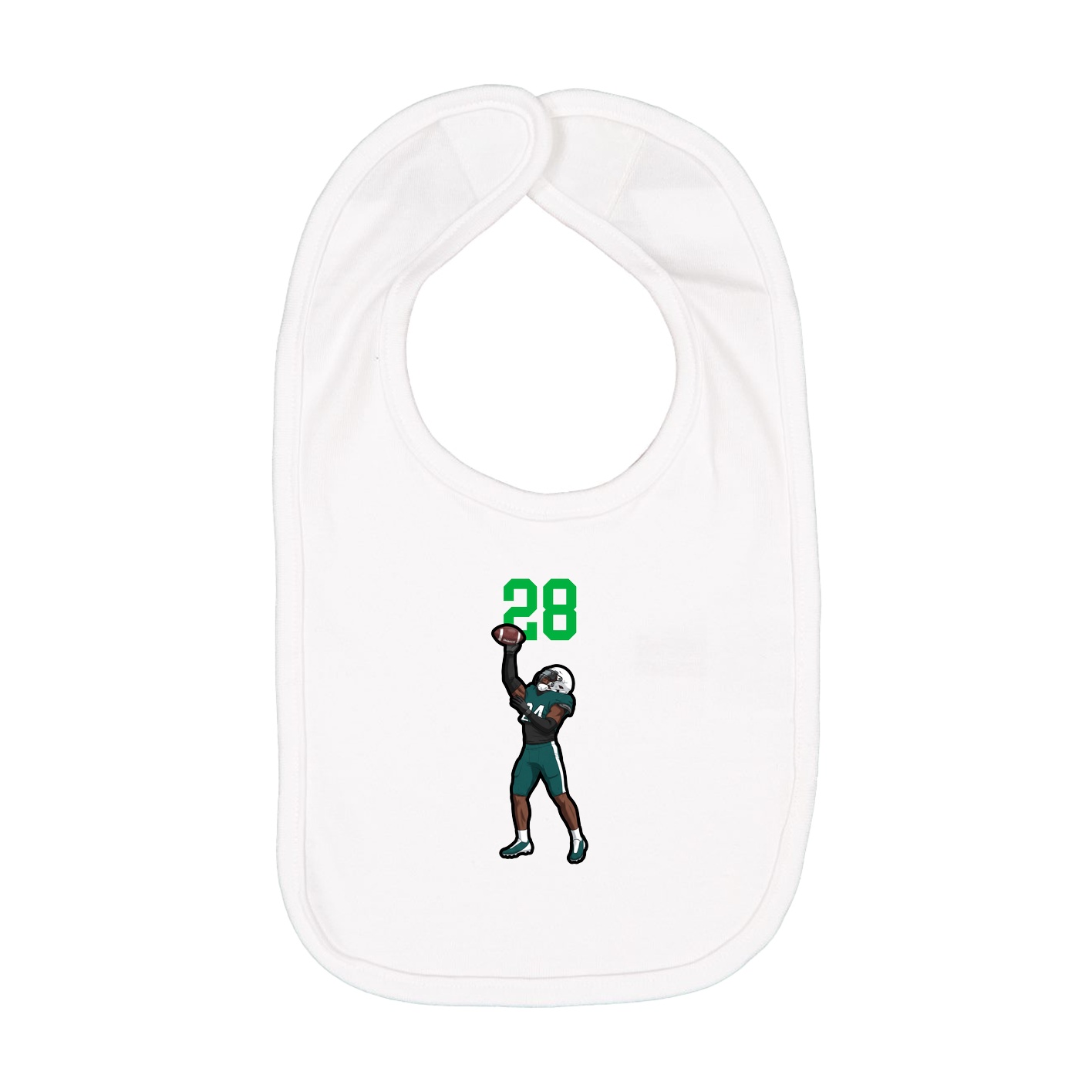 Infant Bib — Number Top in White