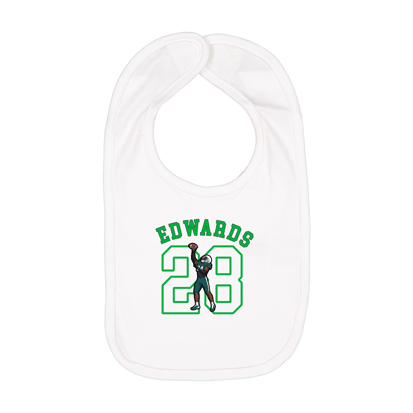 Infant Bib — Shirsey Arch in White