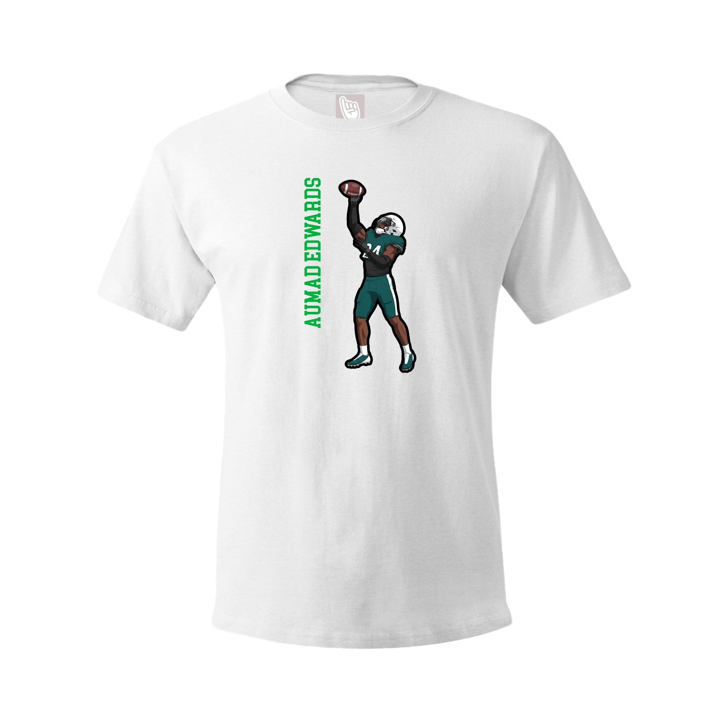Youth Tee — Name Vertical in White