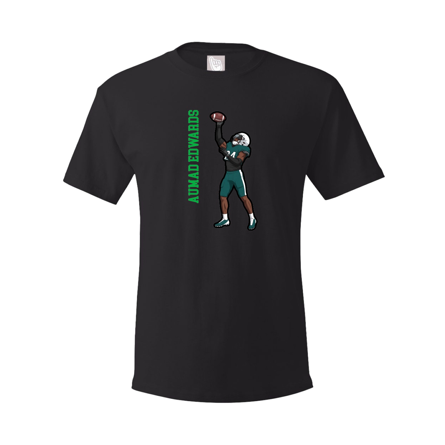 Youth Tee — Name Vertical in Black