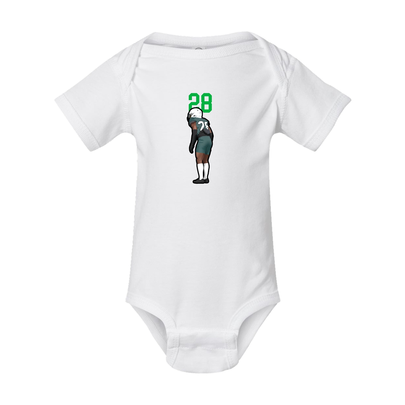 Baby Onesie — Number Top in White
