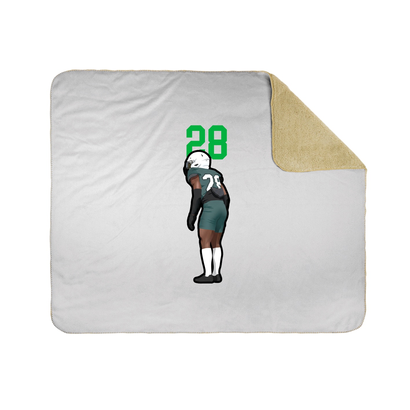 Throw Blanket — Number Top in White