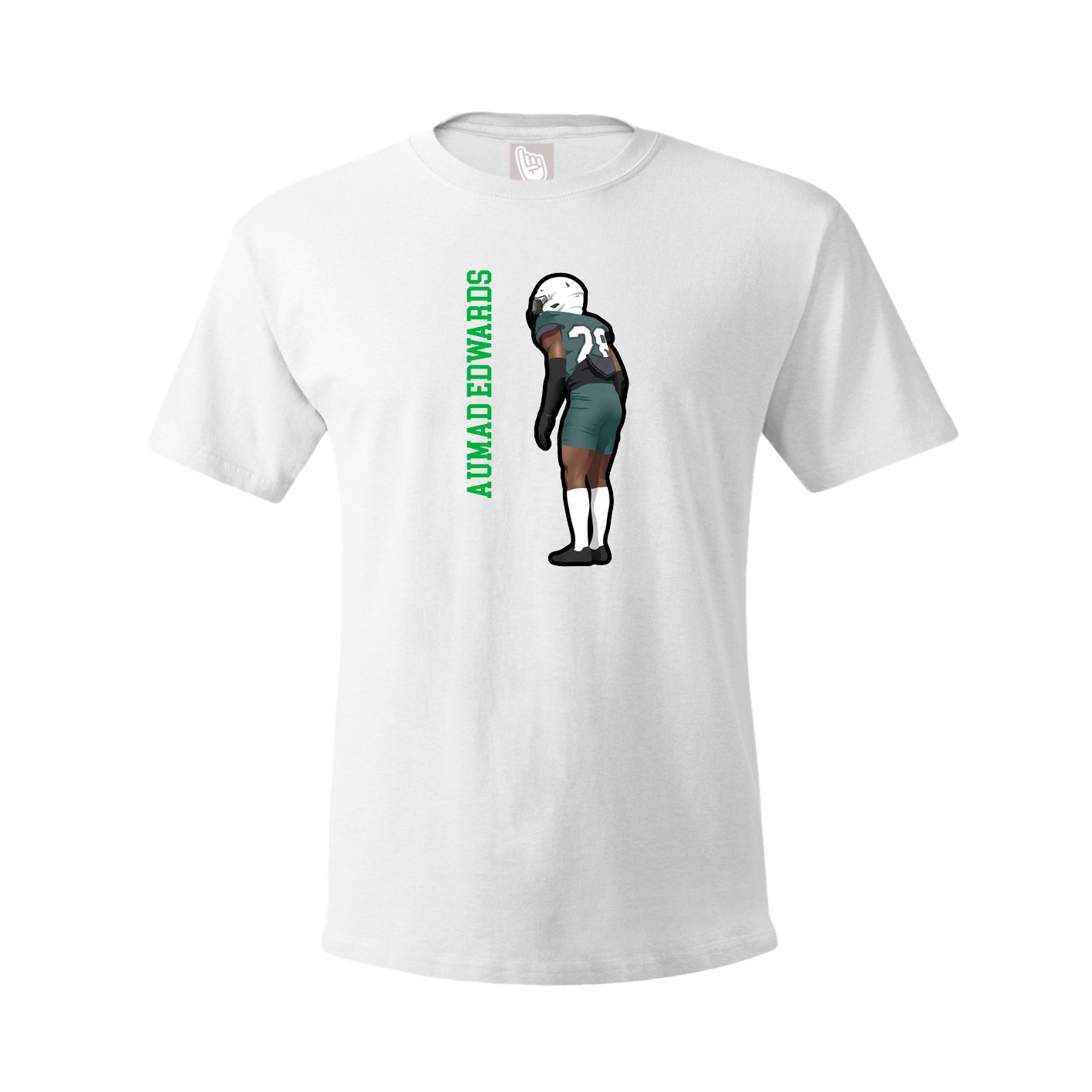 Tee — Name Vertical in White