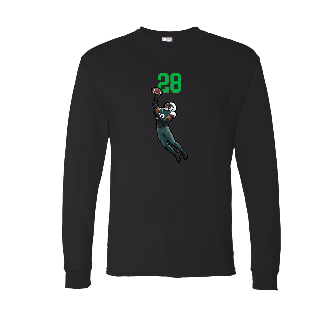 Long Sleeve Tee — Number Top in Black