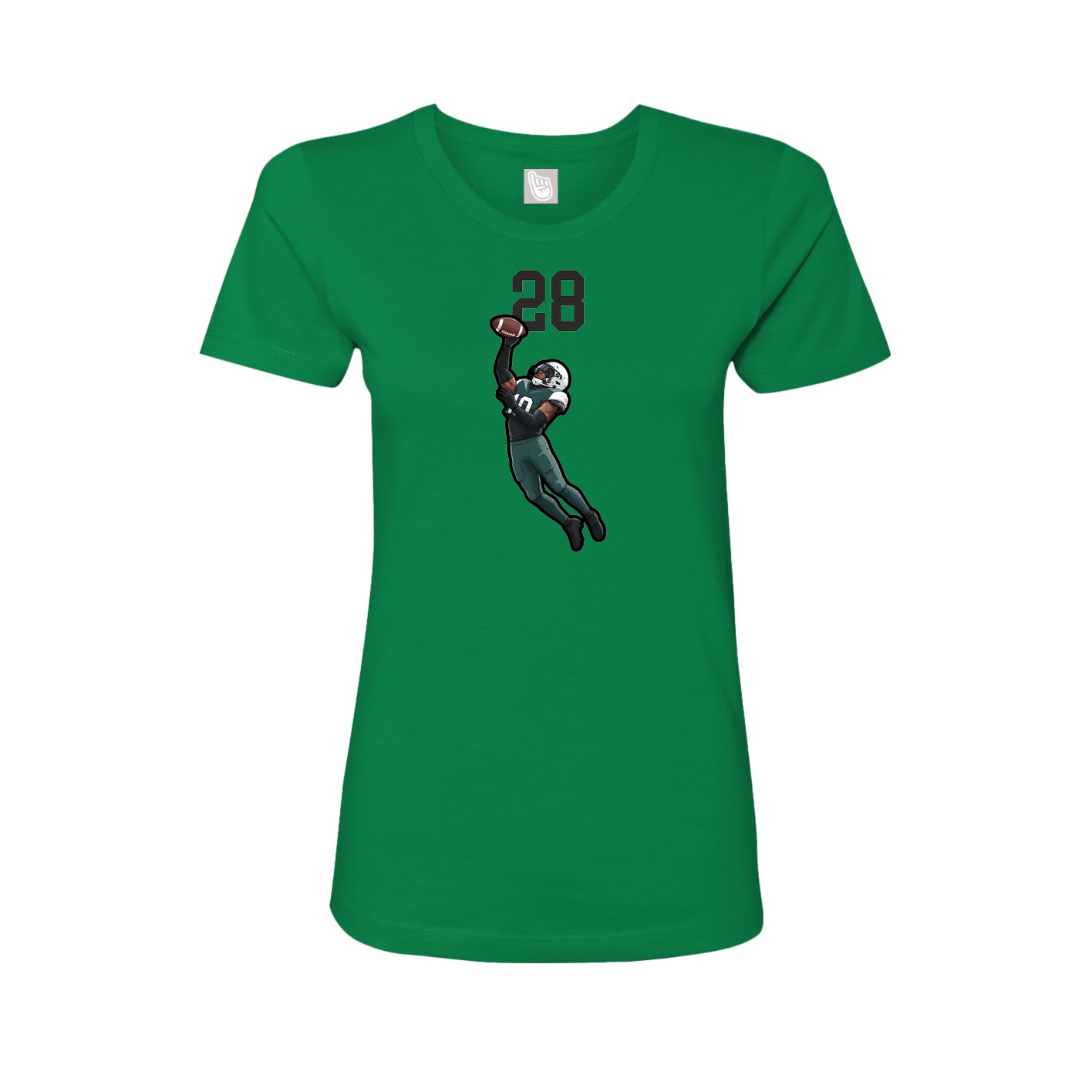 Womens Tee — Number Top in Green