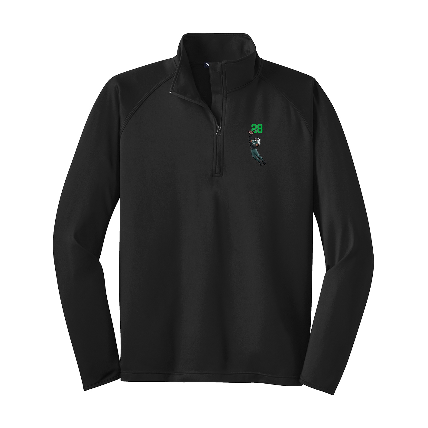 Q-Zip Pullover — Number Top in Black
