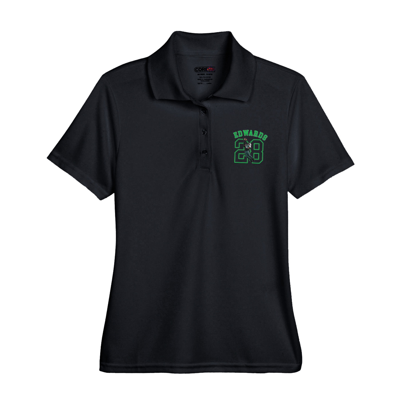 Womens Performance Polo — Shirsey Arch in Black