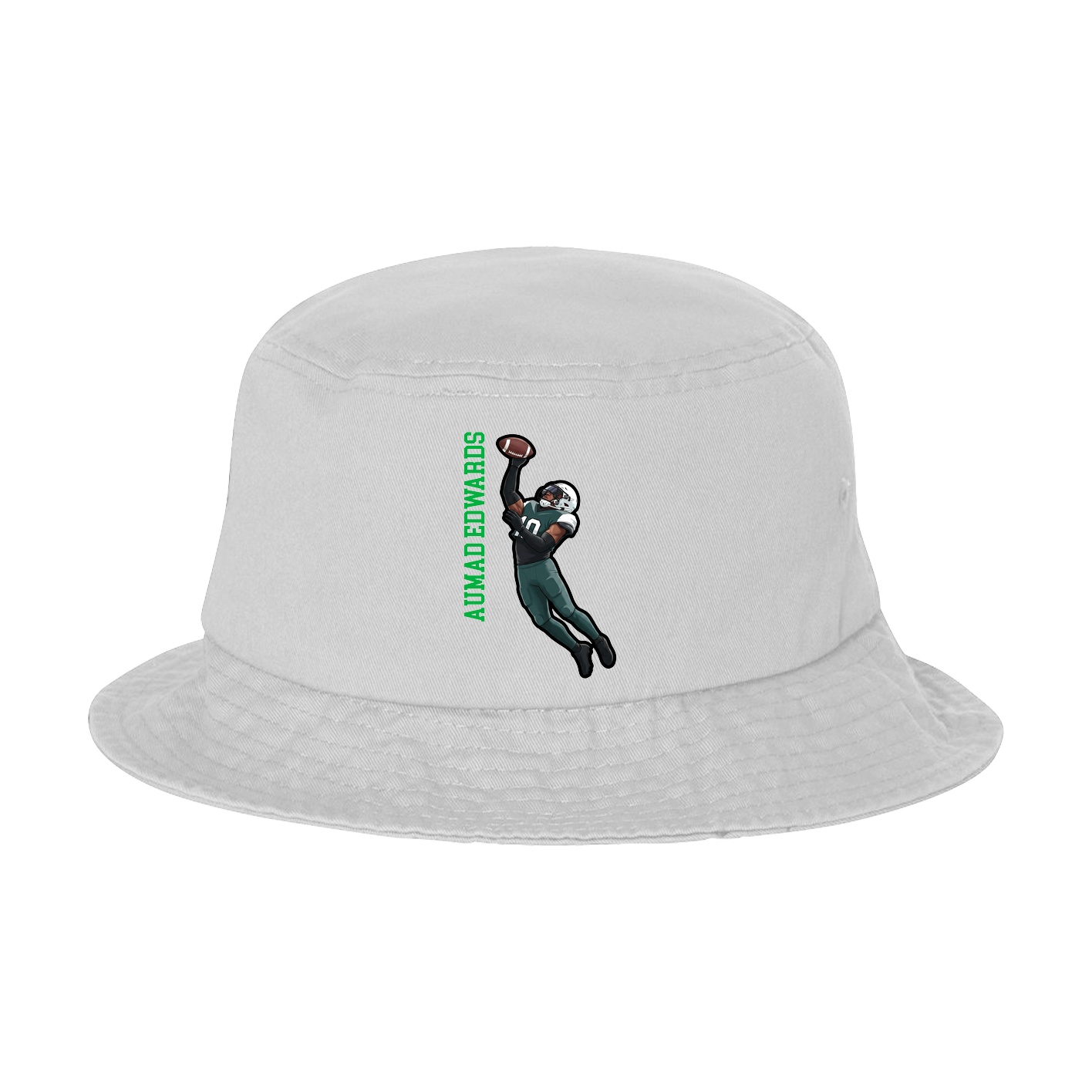 Bucket Cap — Name Vertical in White