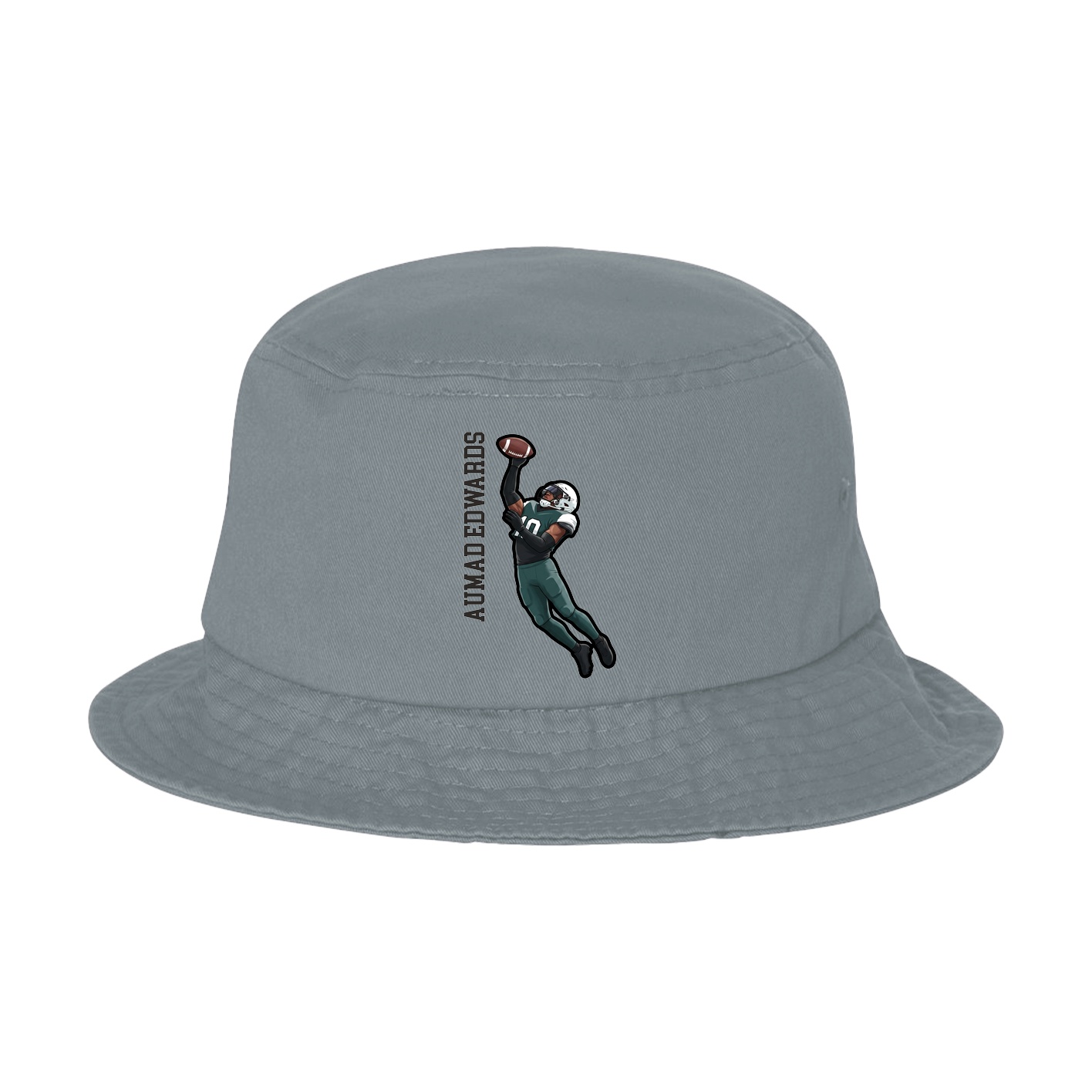 Bucket Cap — Name Vertical in Grey