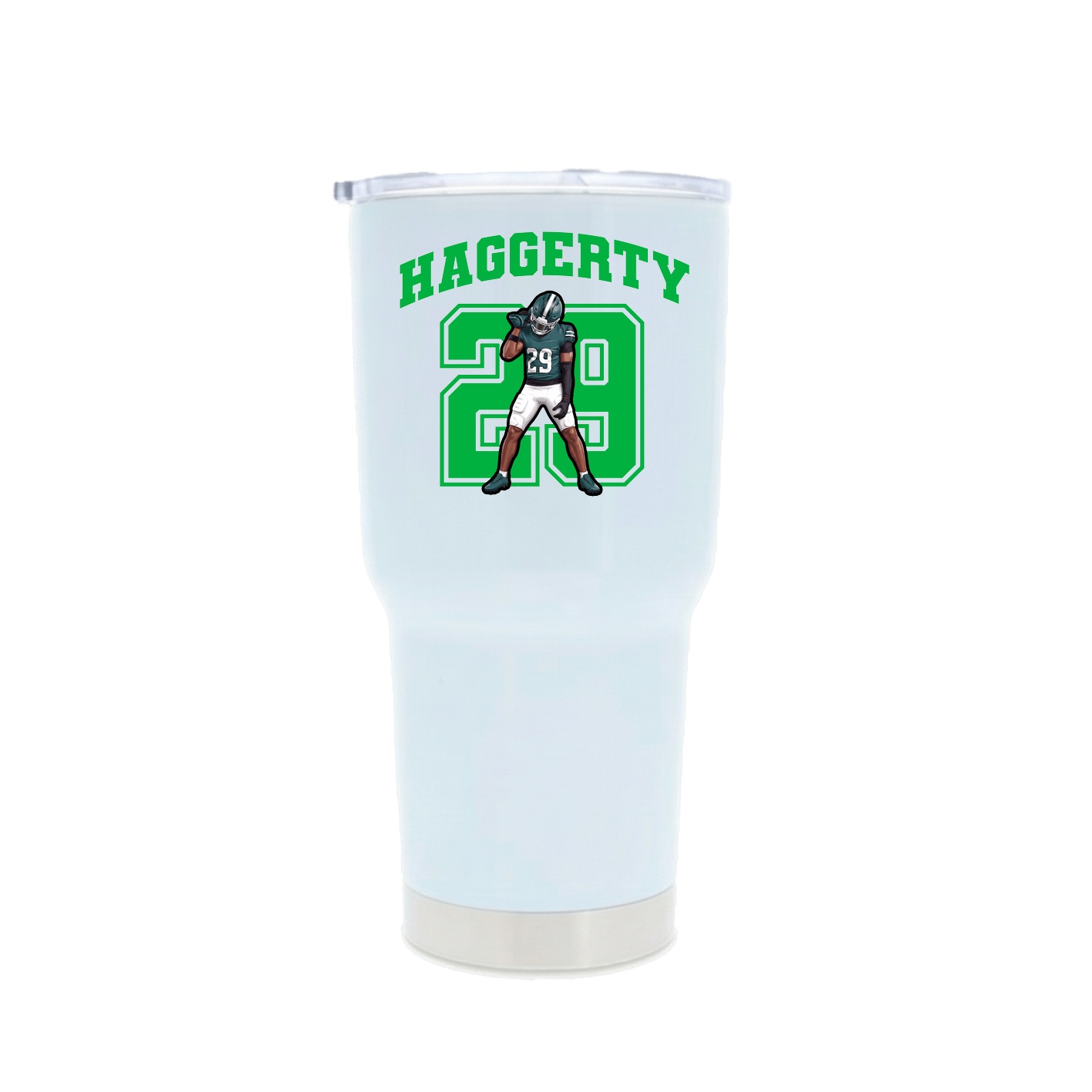 30oz Stainless Steel Tumbler — Number in White