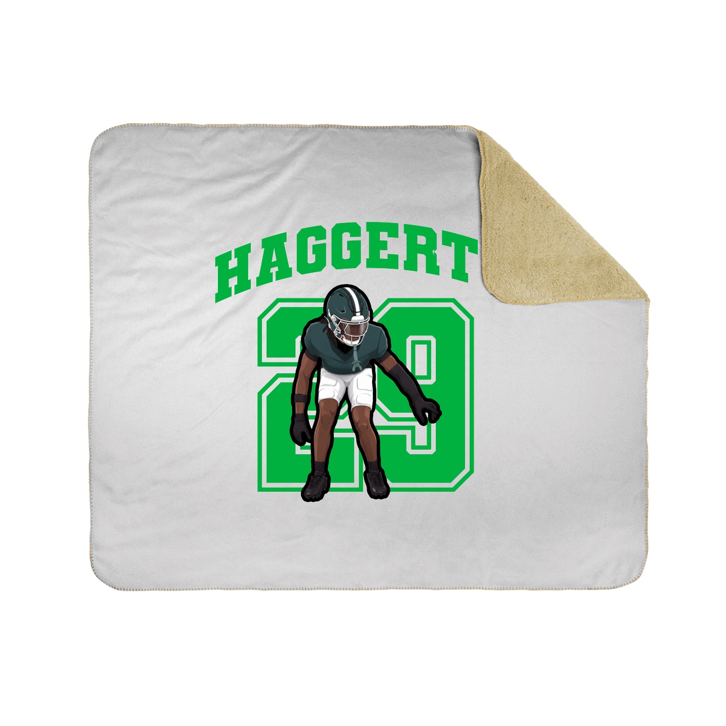 Throw Blanket — Number in White