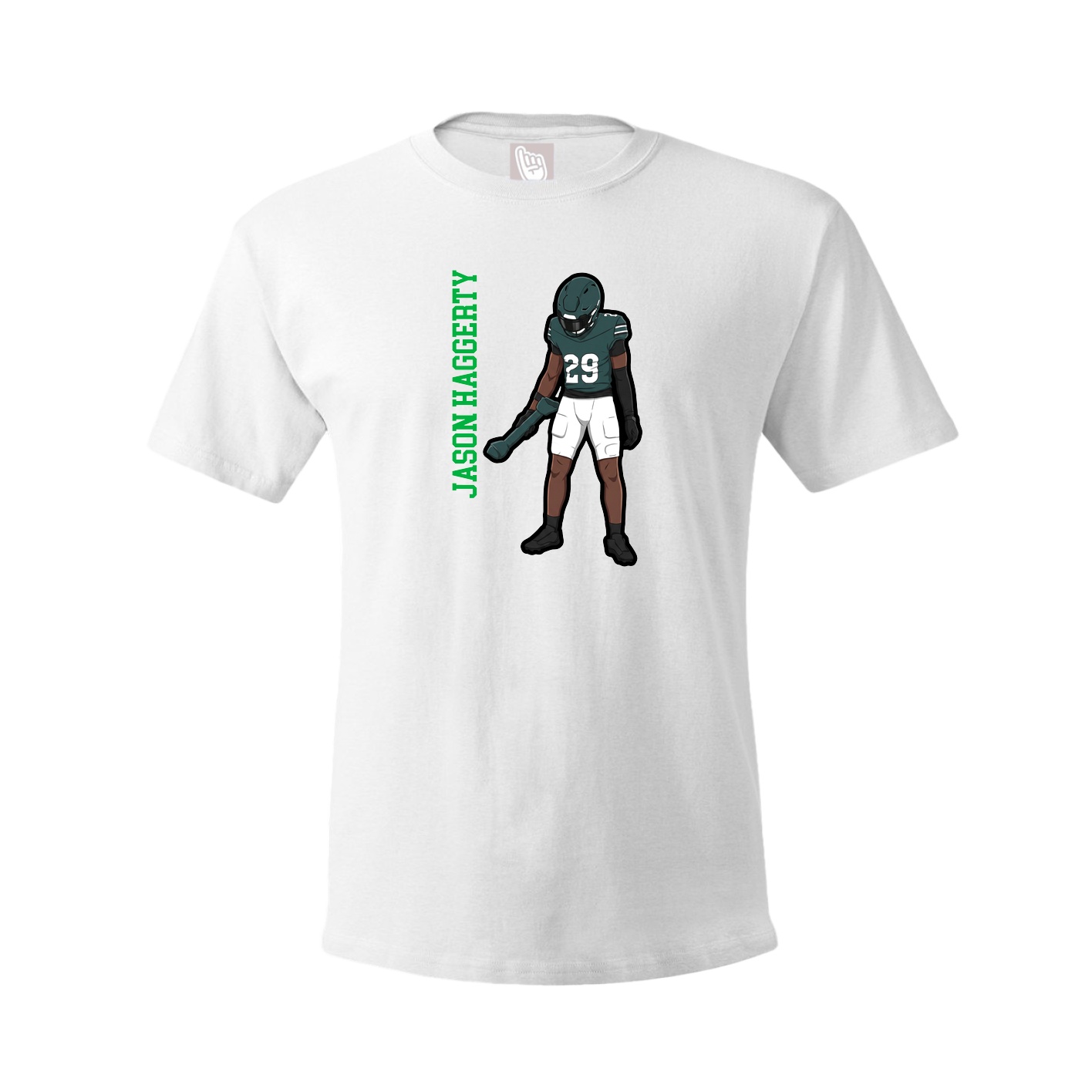 Tee — Name Vertical in White