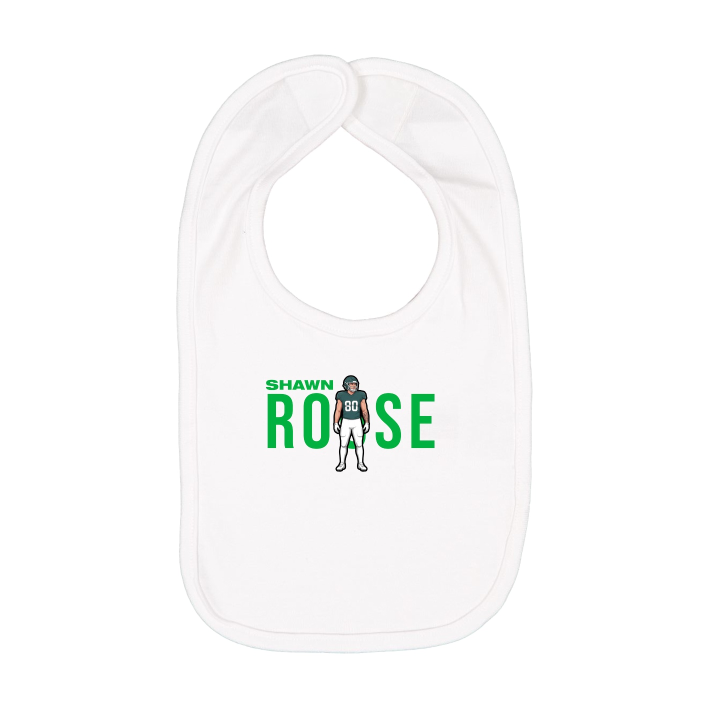 Infant Bib — Player Name in White
