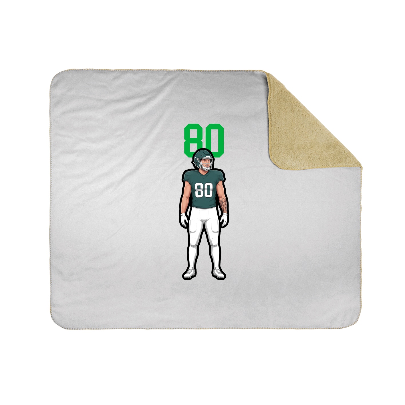 Throw Blanket — Number Top in White