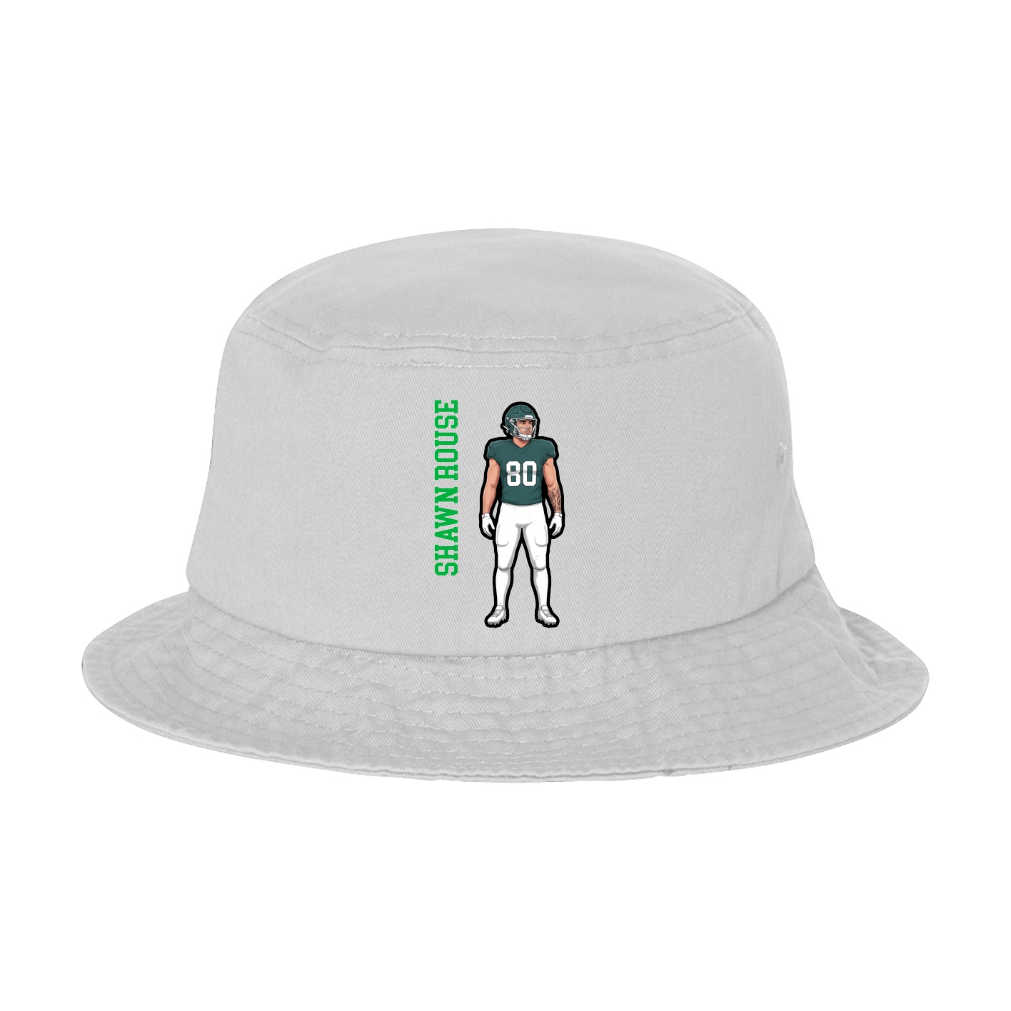 Bucket Cap — Name Vertical in White