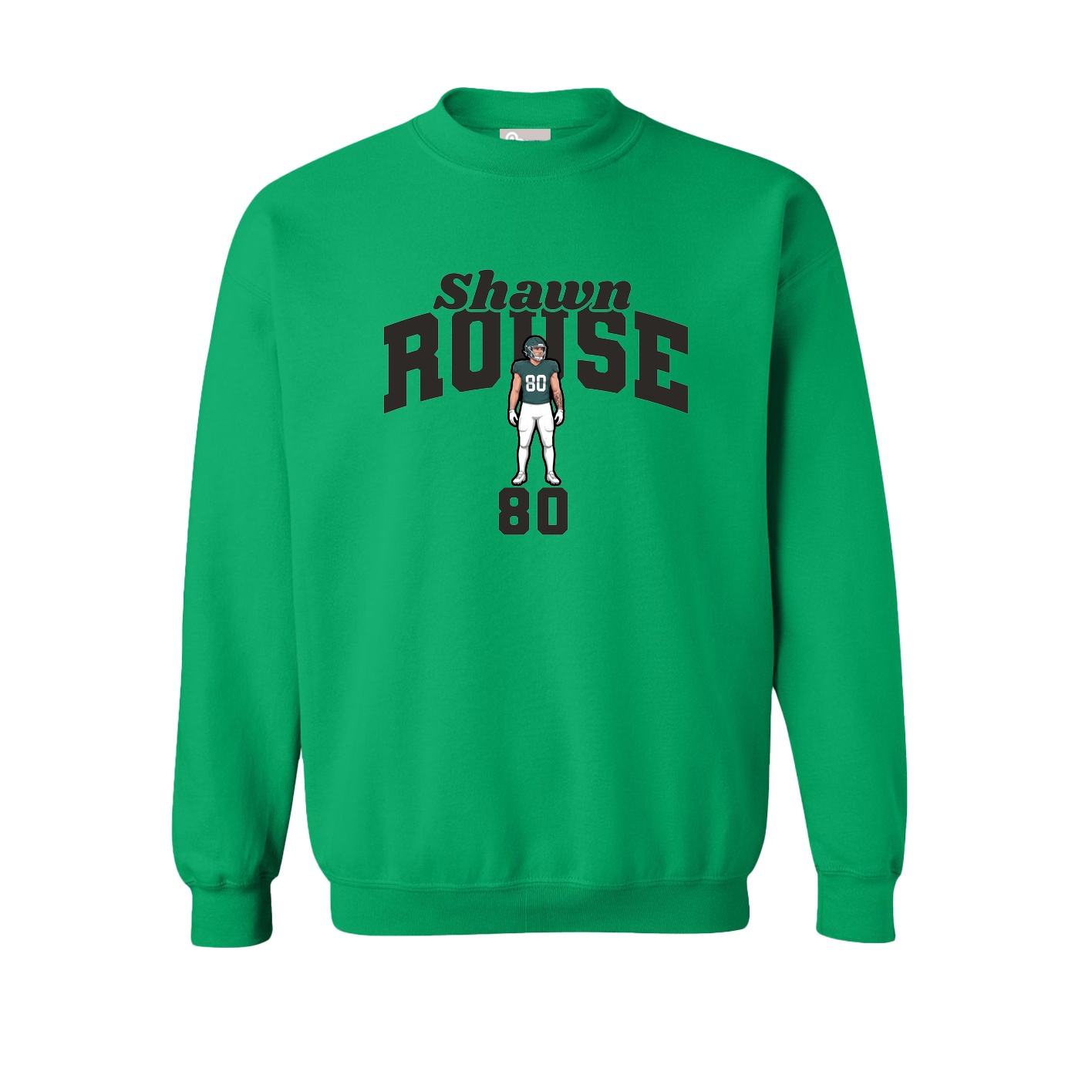Fleece Crew — Signature Arch in Green