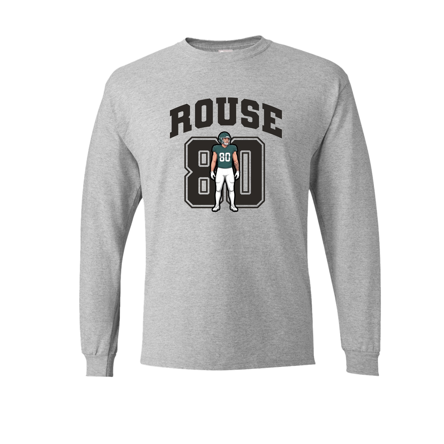 Long Sleeve Tee — Number in Grey