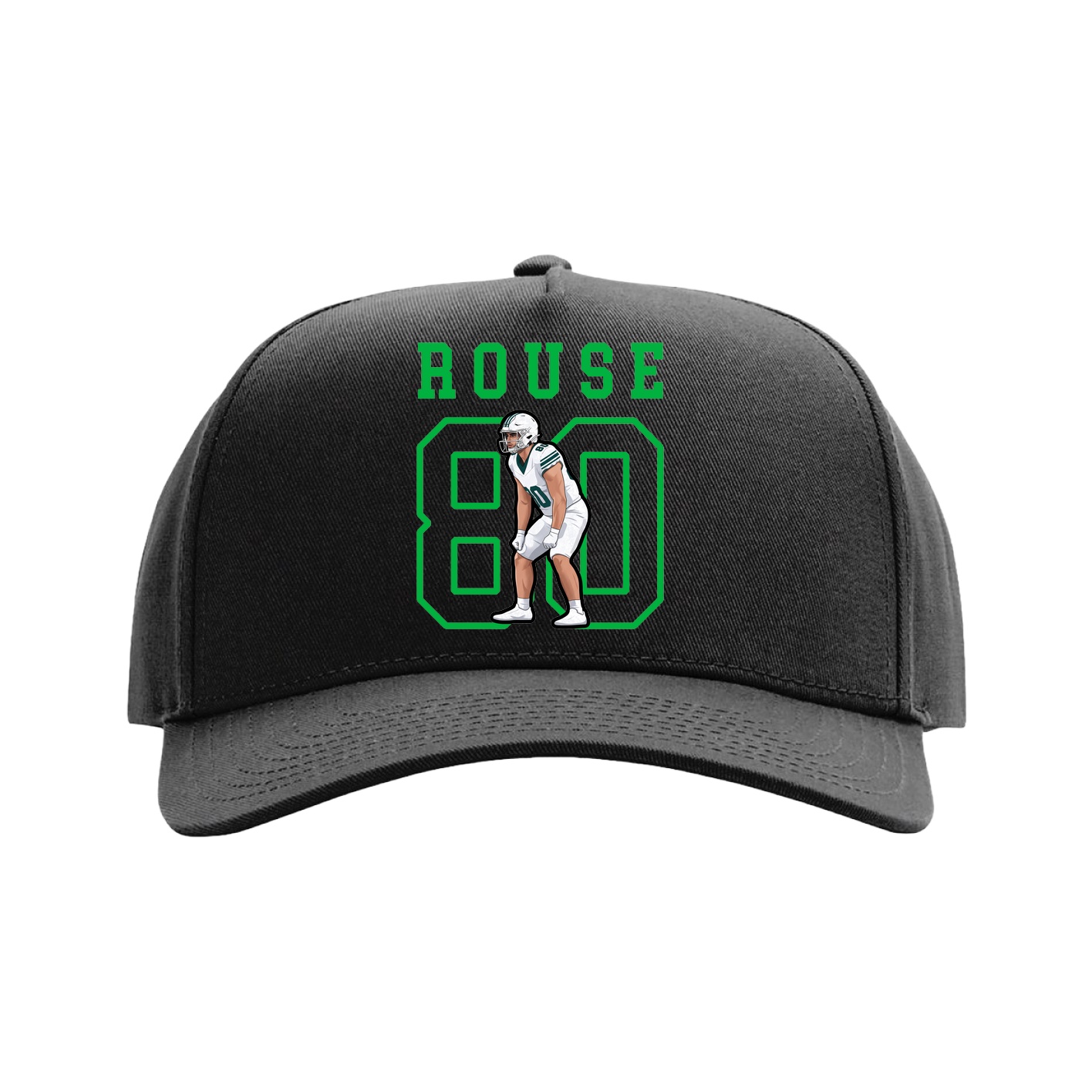 Full Fabric Five-Panel Champ Cap — Shirsey in Black