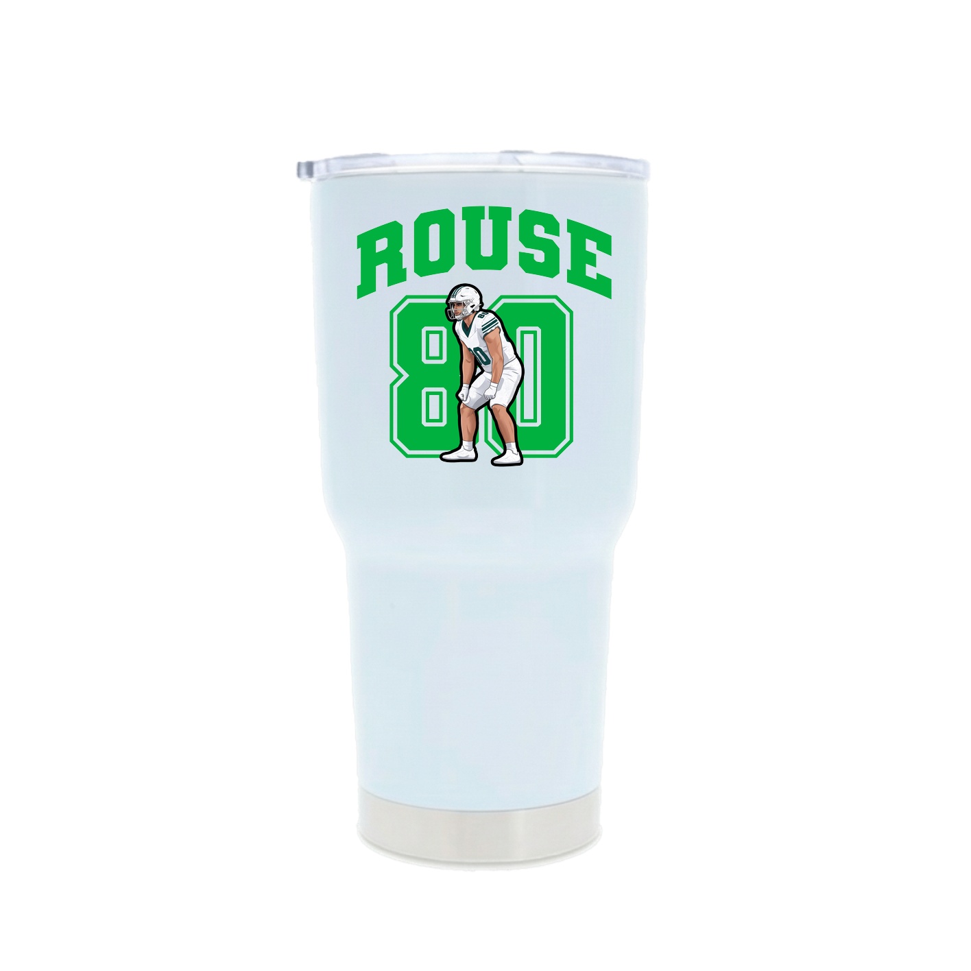 30oz Stainless Steel Tumbler — Number in White