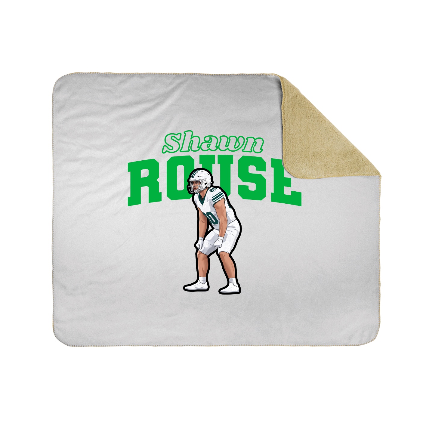 Throw Blanket — Name Arch in White