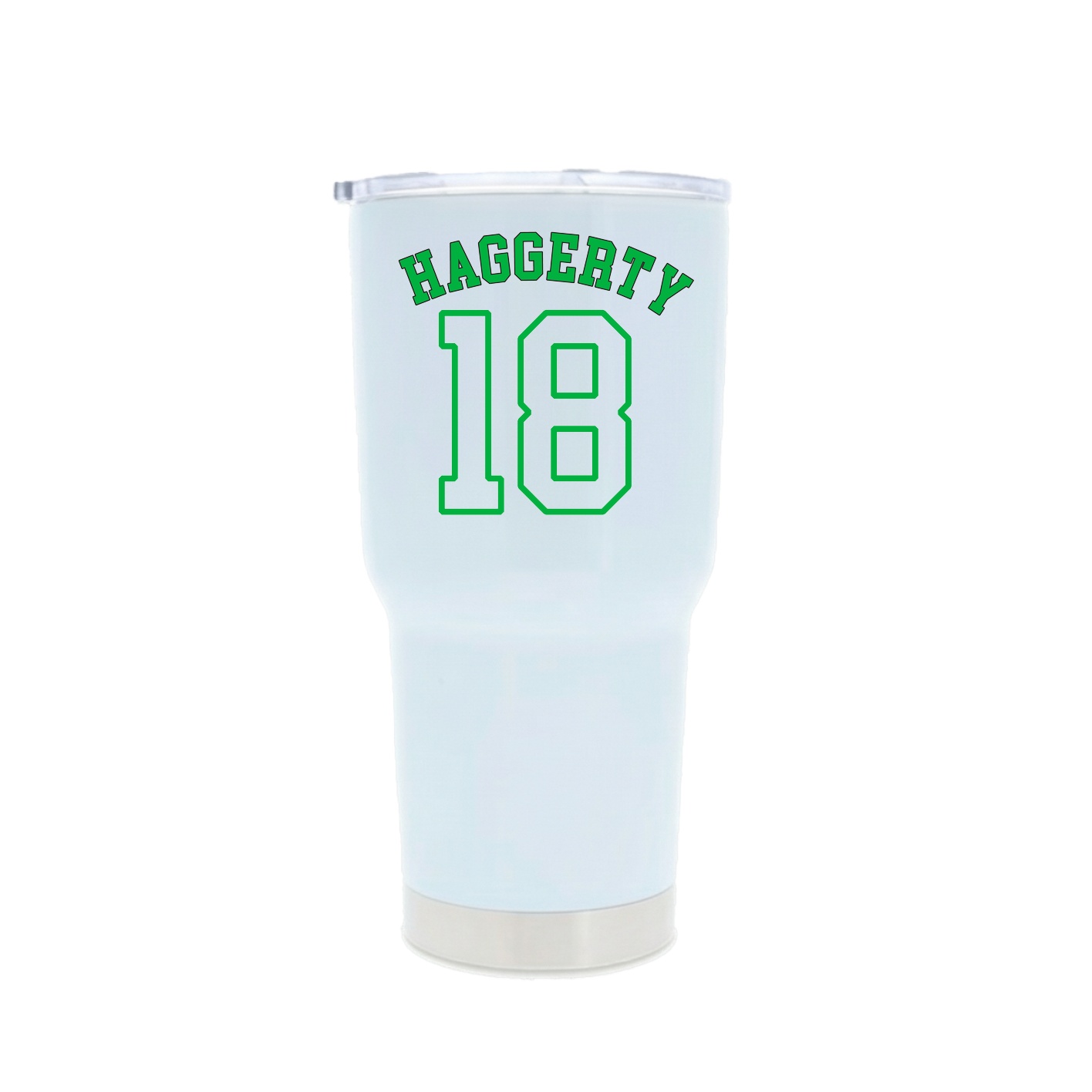 30oz Stainless Steel Tumbler — Shirsey Arch in White
