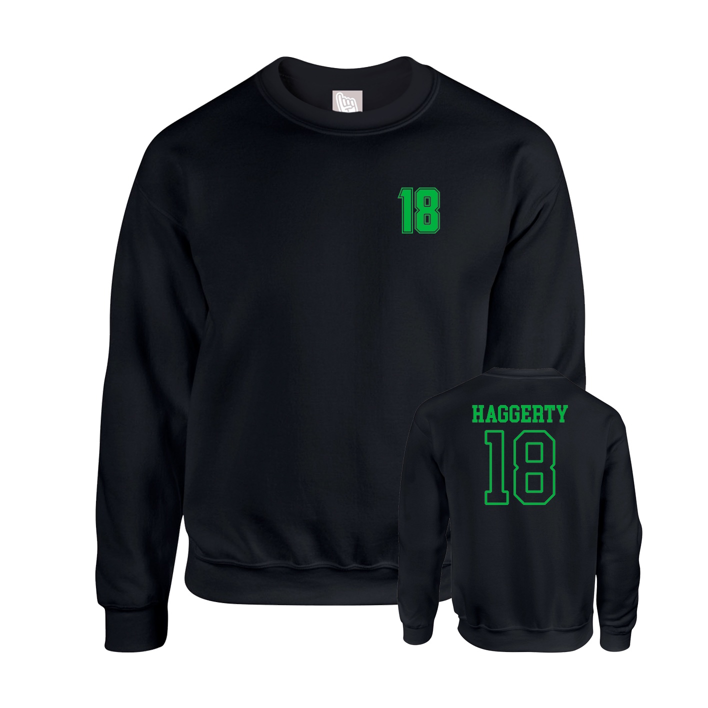 Fleece Crew — Chest Back in Black