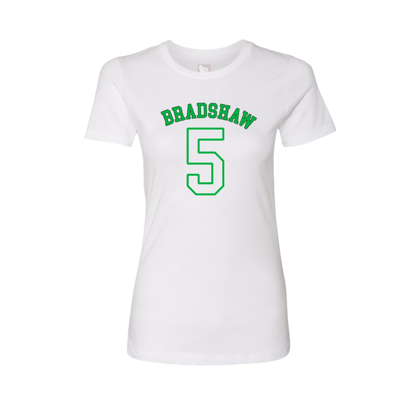 Fitted Women's Tee — Shirsey Arch in White