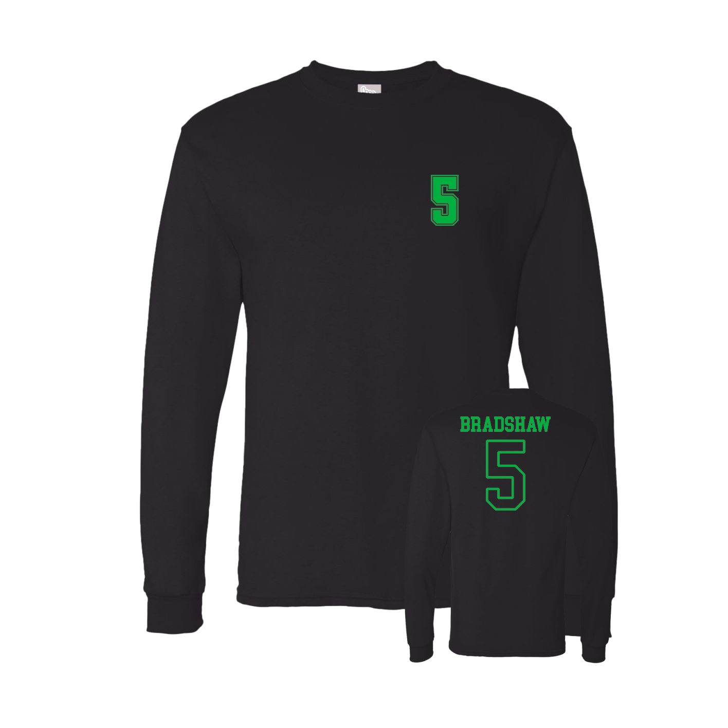 Long Sleeve Tee — Chest Back in Black