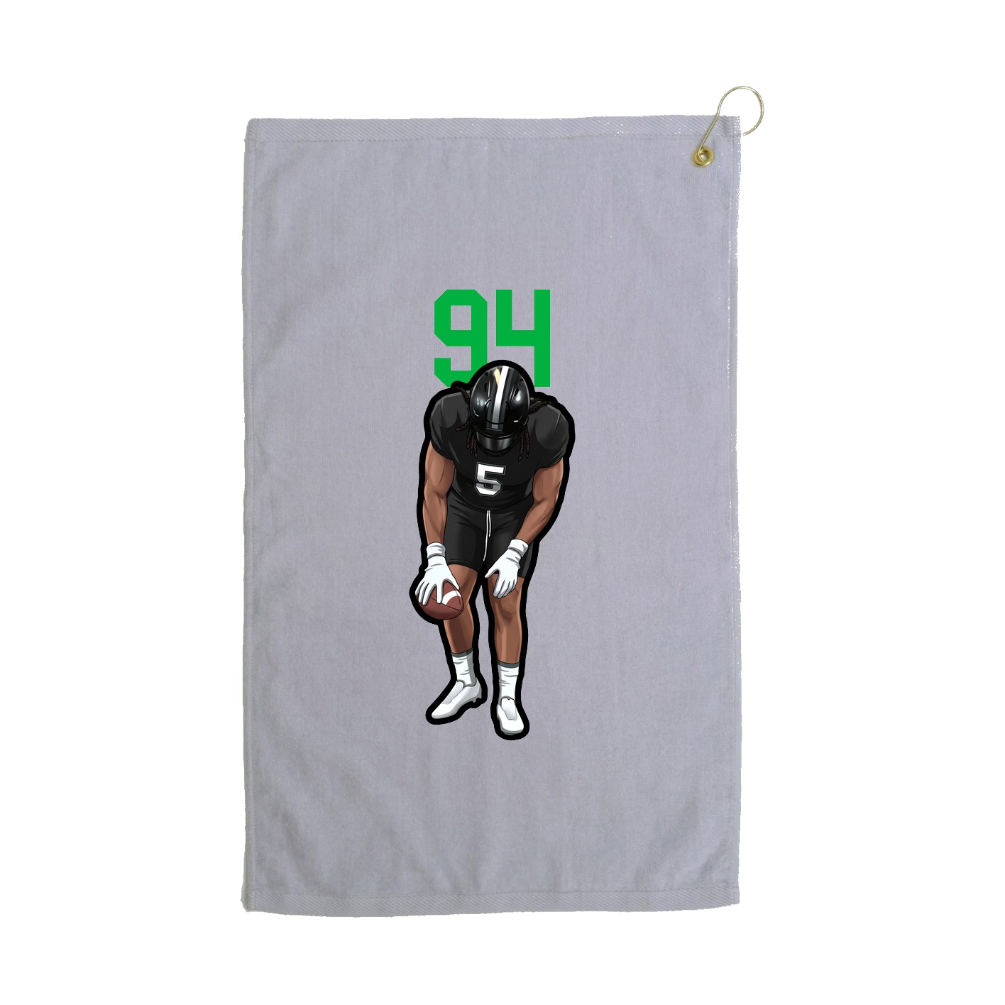 Golf Towel — Number Top in Grey