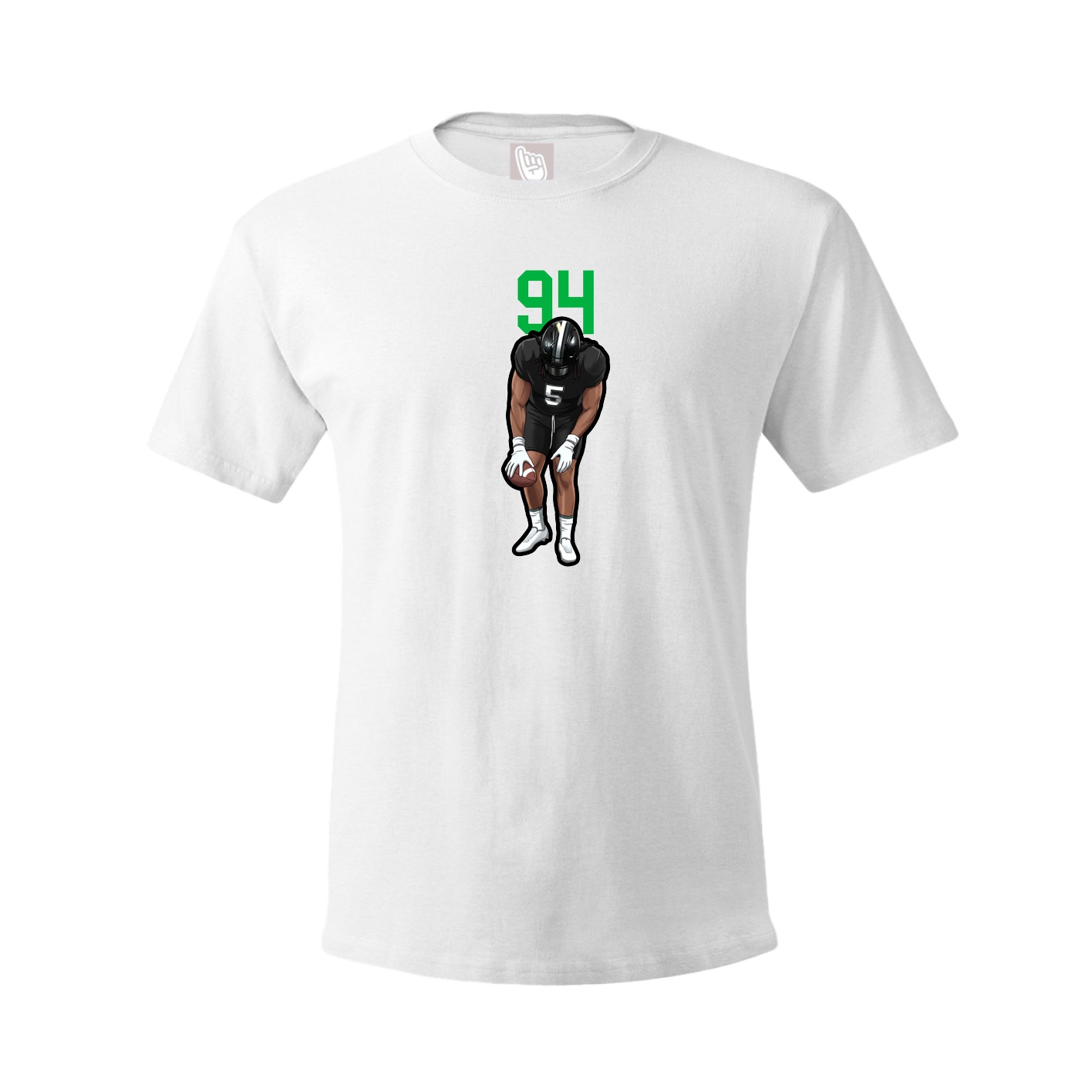 Youth Tee — Number Top in White