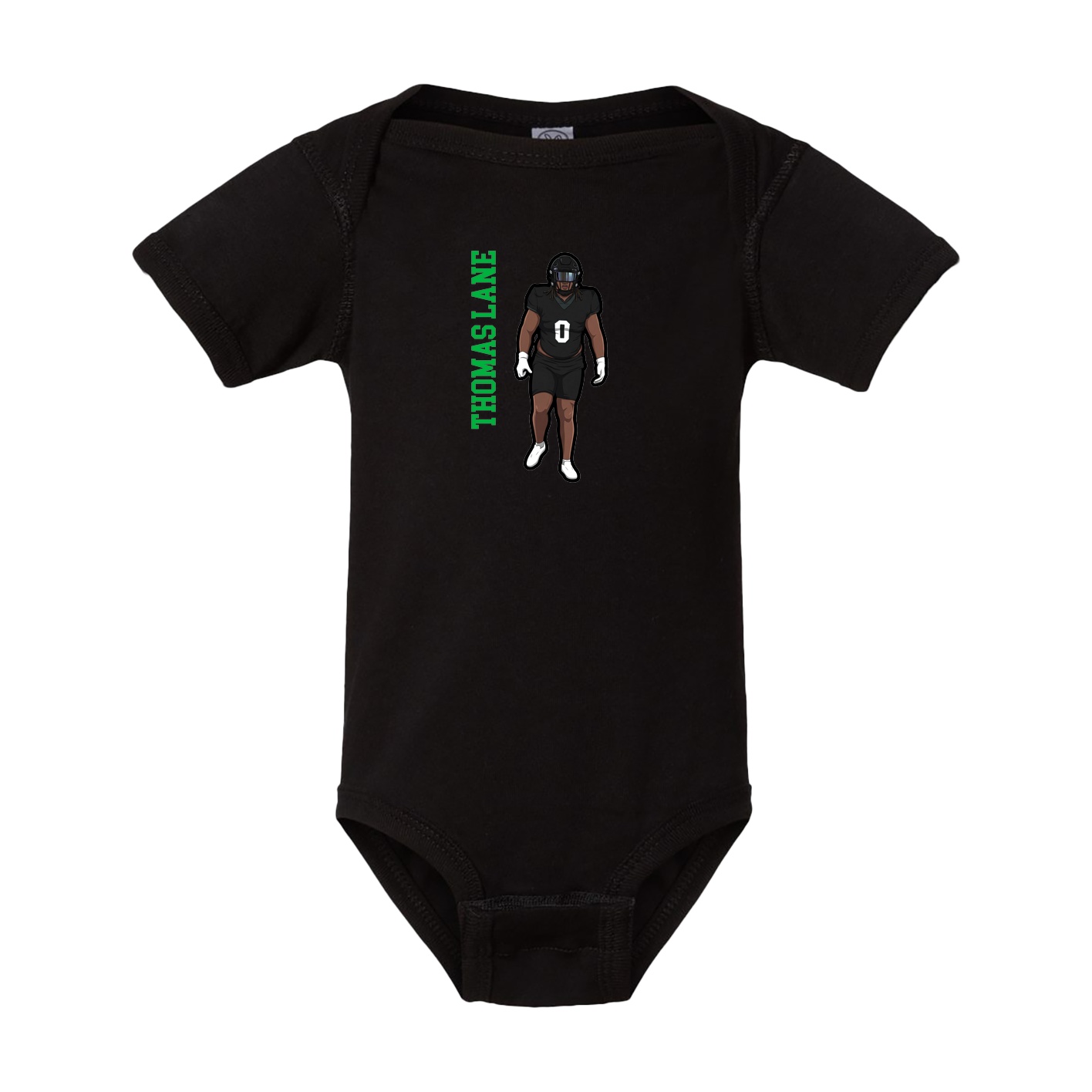 Baby Onesie — Name Vertical in Black