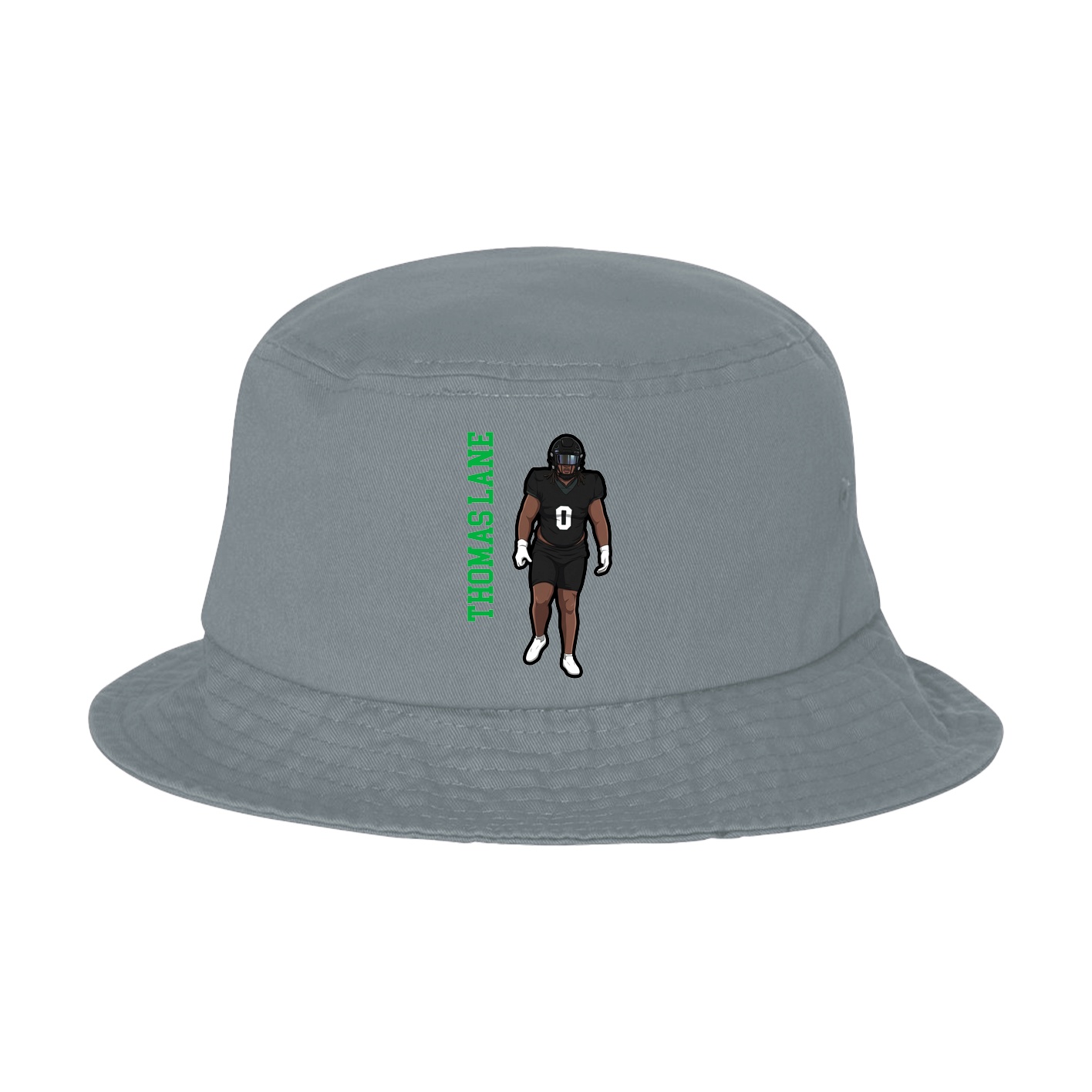 Bucket Cap — Name Vertical in Grey