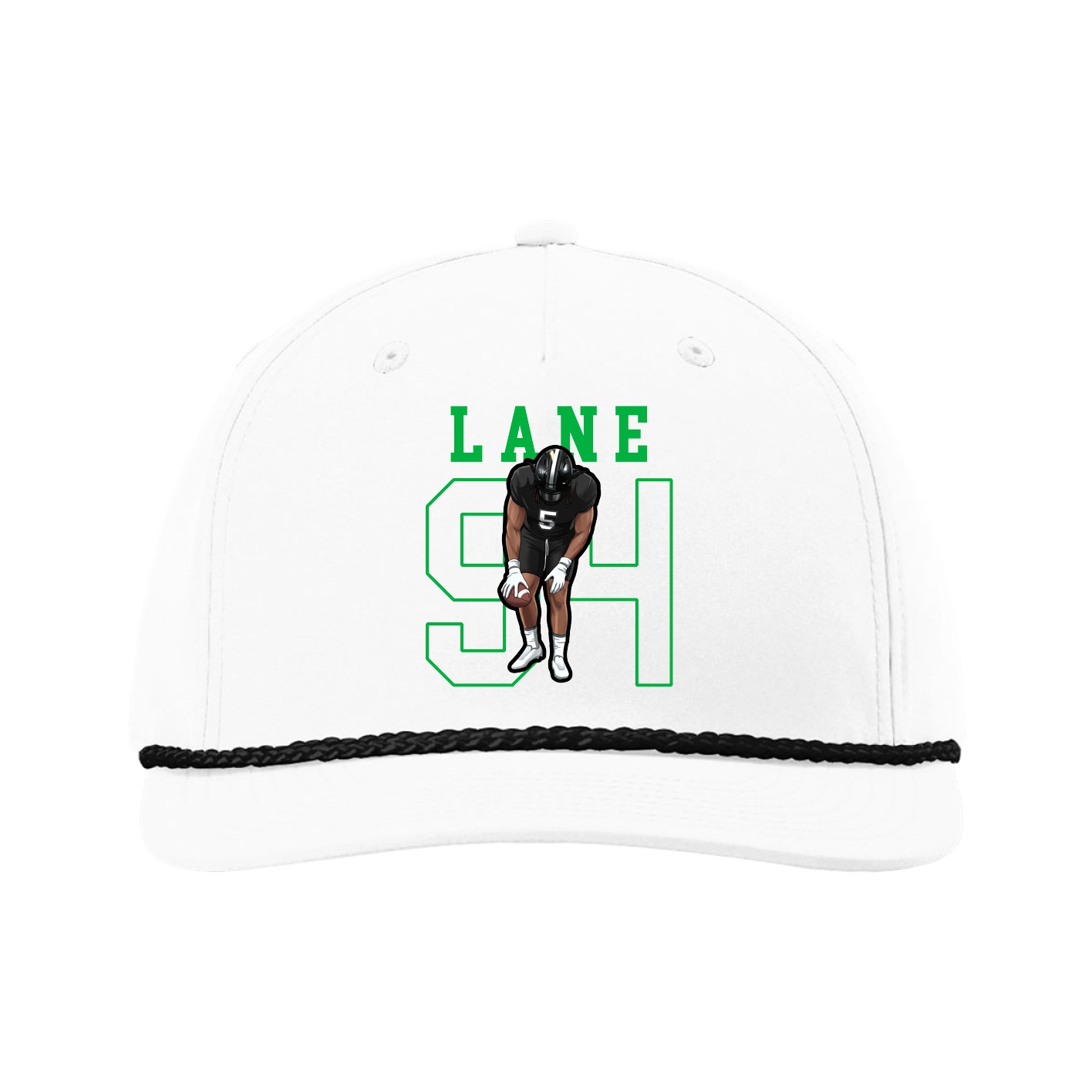 Five-Panel Classic Rope Cap — Shirsey in White