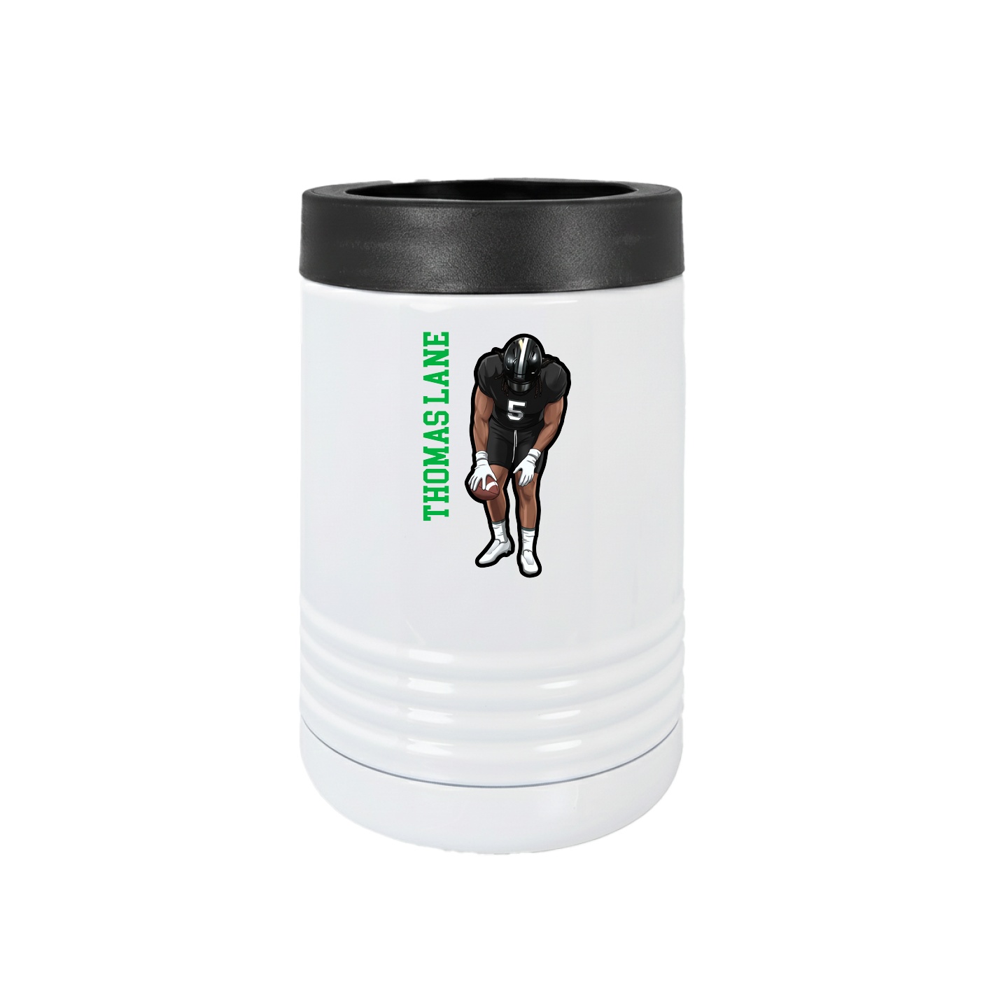 Beverage Holder — Name Vertical in White