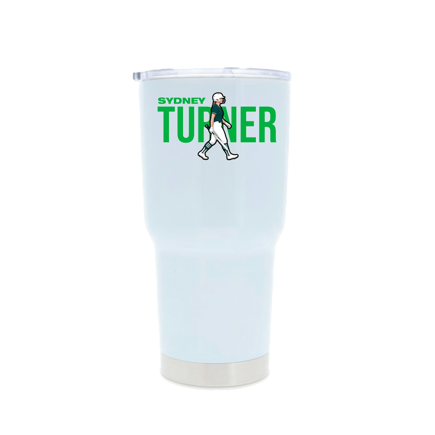 30oz Stainless Steel Tumbler — Player Name in White