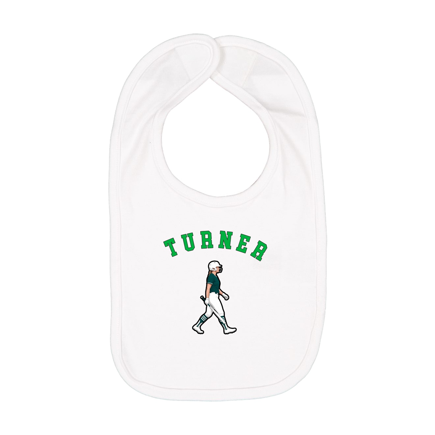 Infant Bib — Shirsey Arch in White