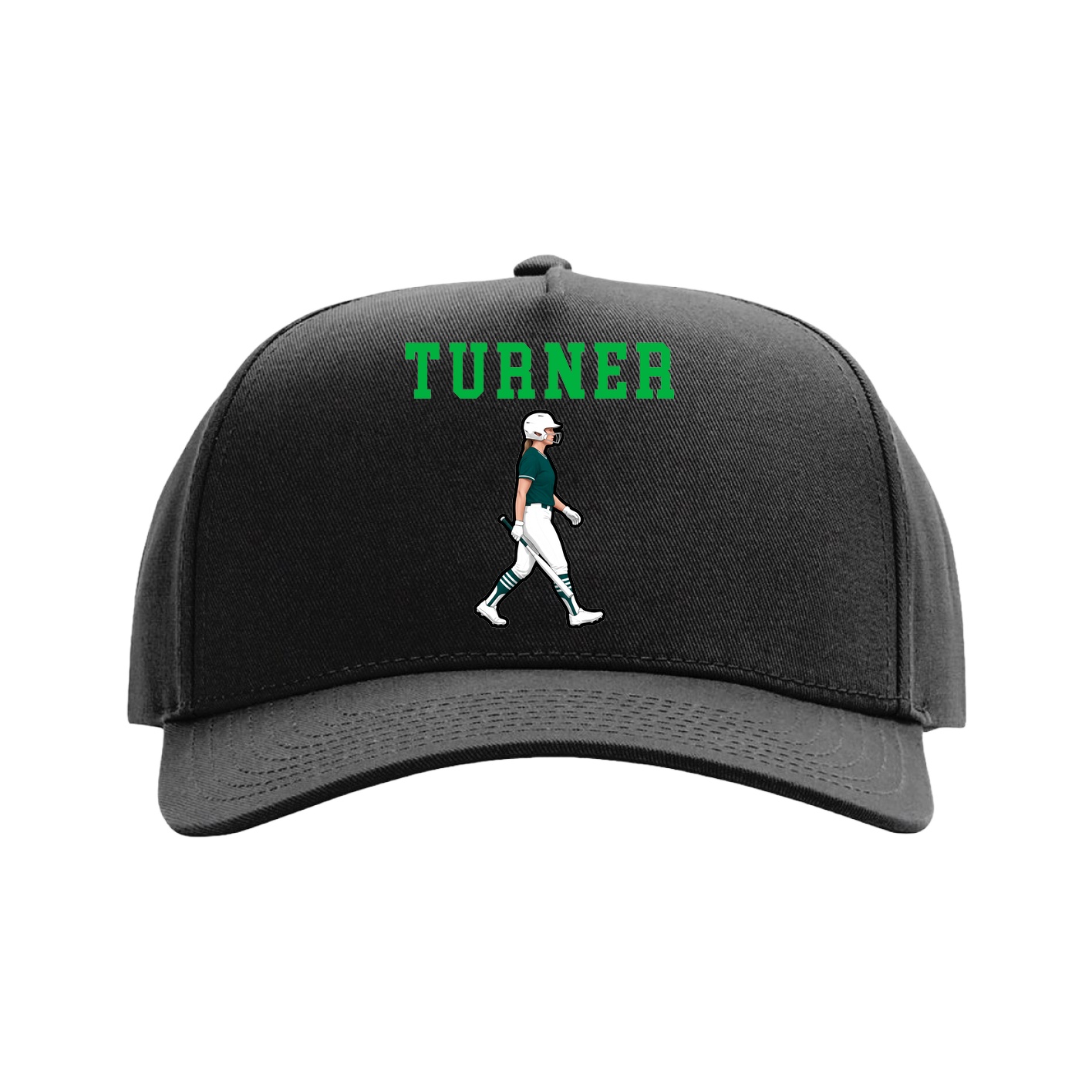 Full Fabric Five-Panel Champ Cap — Shirsey in Black