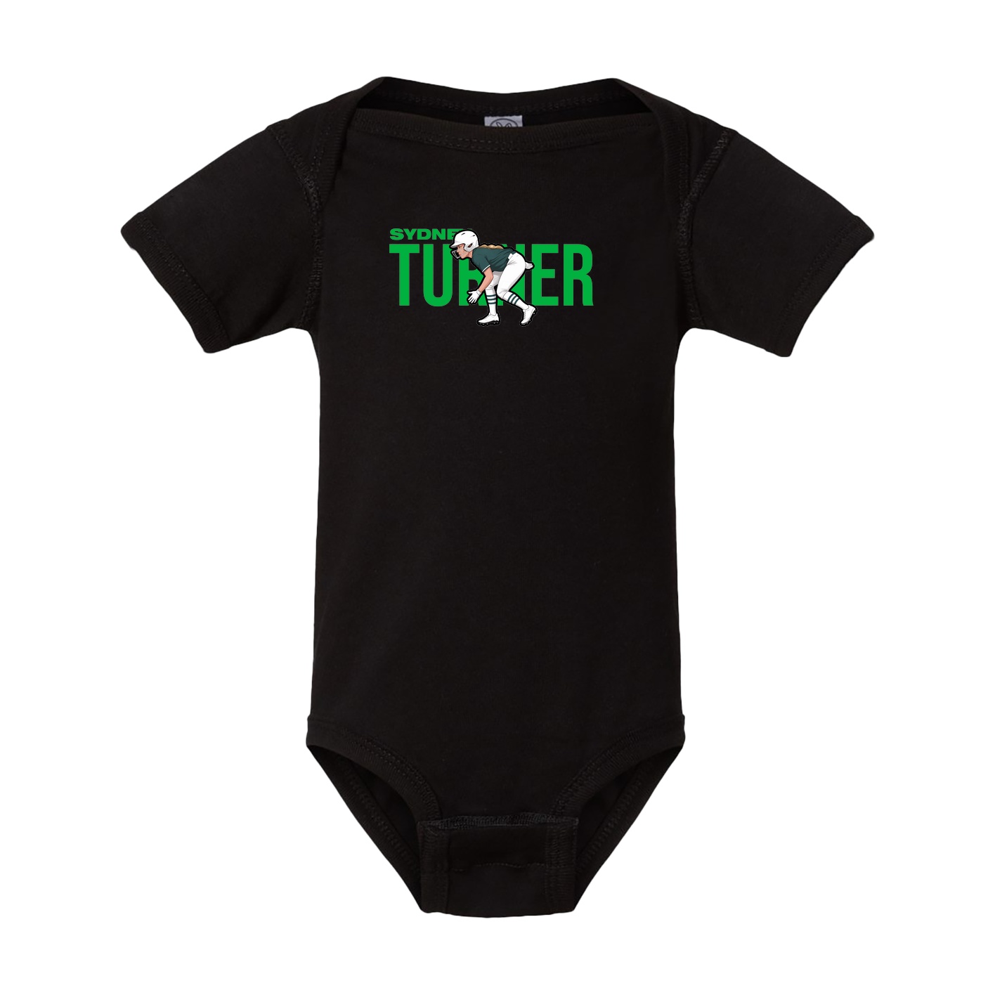 Baby Onesie — Player Name in Black
