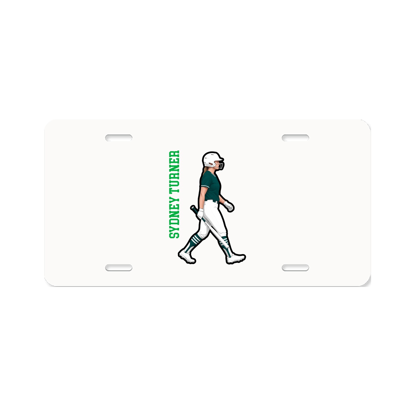 License Plate — Name Vertical in Classic