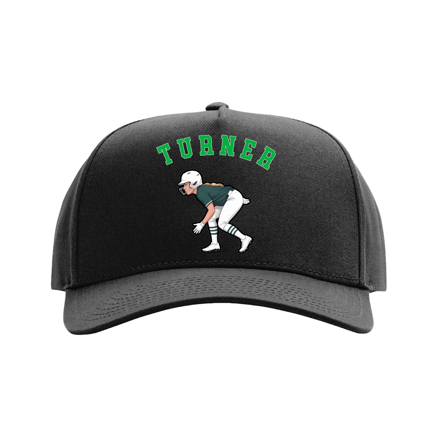Full Fabric Five-Panel Champ Cap — Shirsey Arch in Black