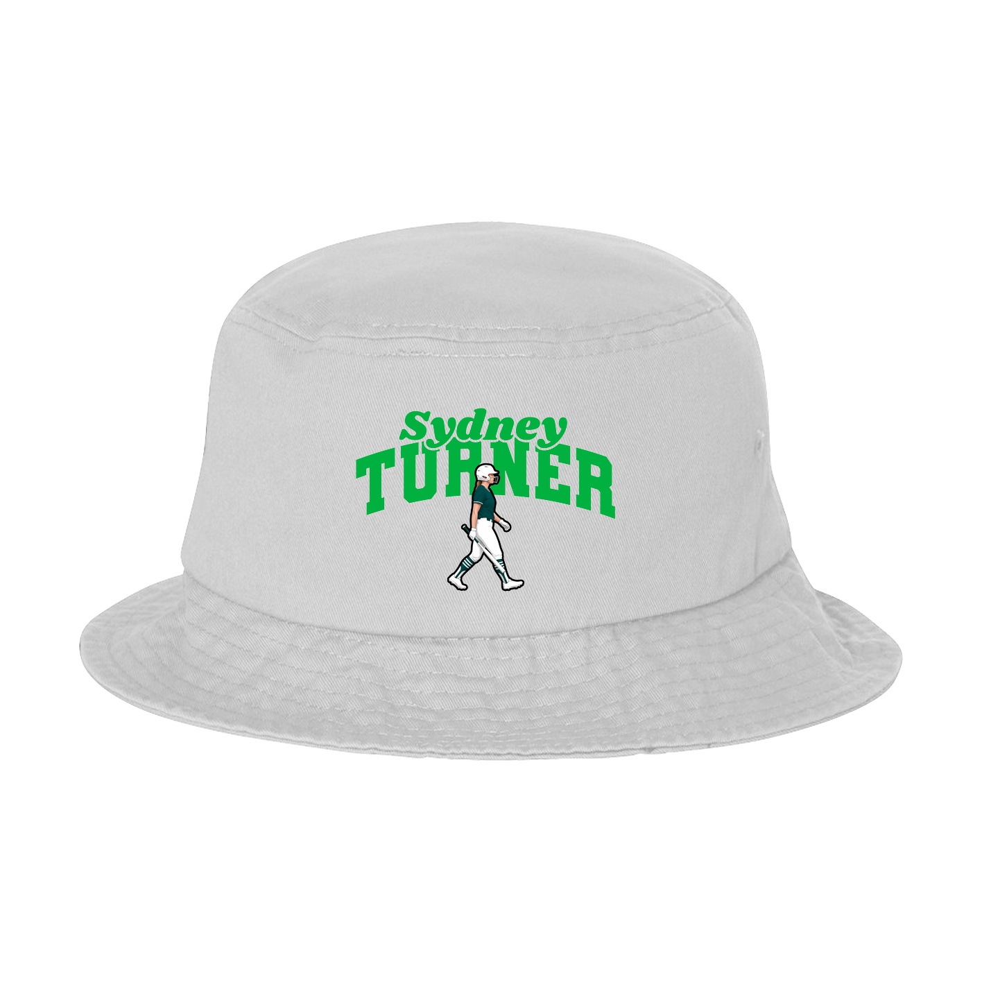 Bucket Cap — Signature Arch in White