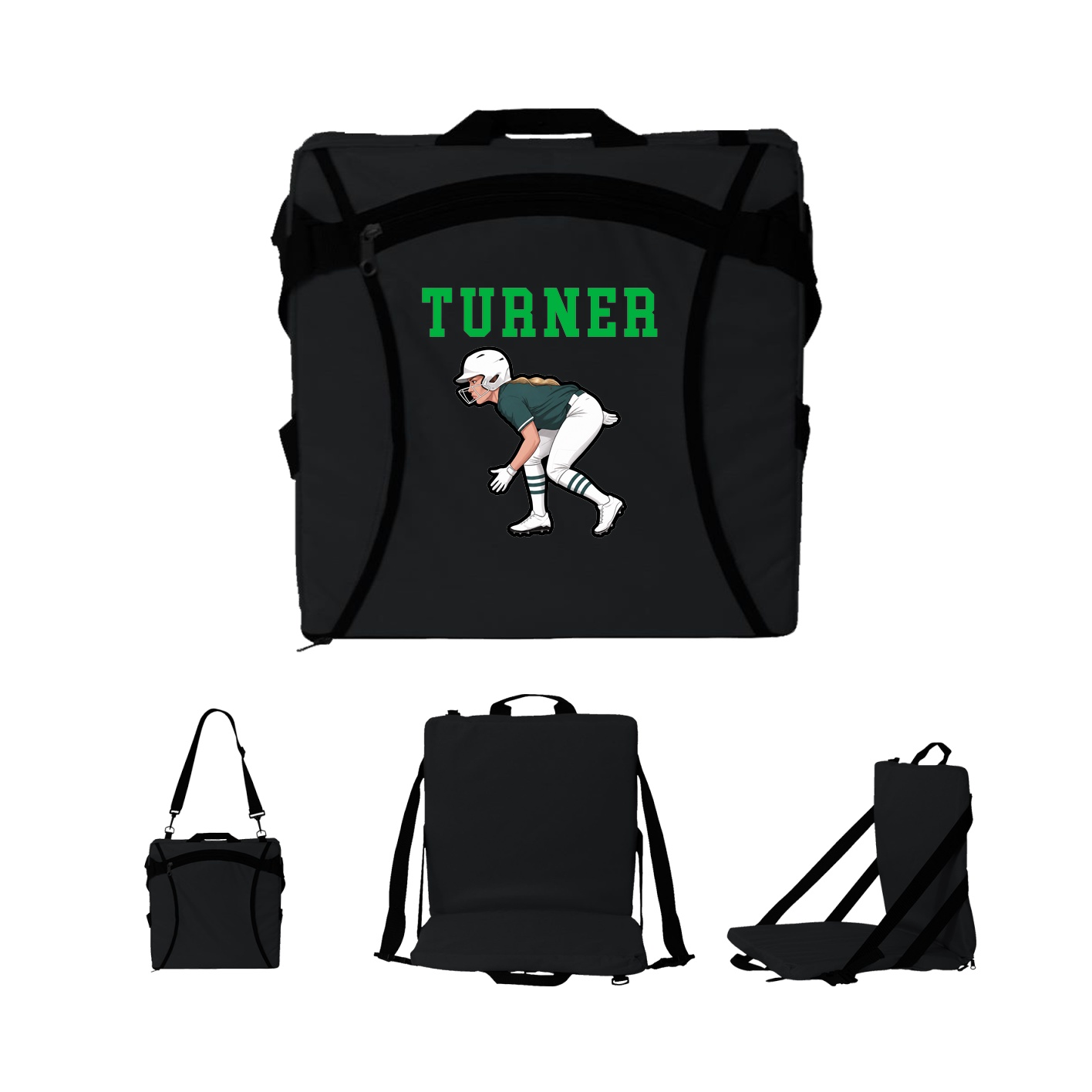 Folding Stadium Seat — Shirsey in Black