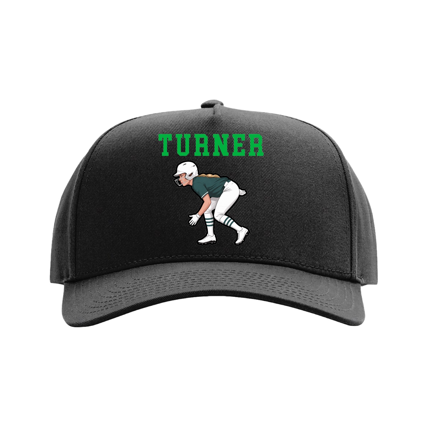 Full Fabric Five-Panel Champ Cap — Shirsey in Black
