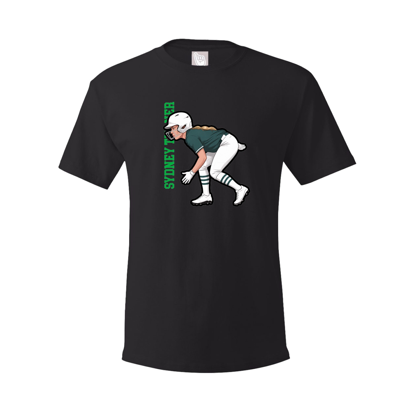 Youth Tee — Name Vertical in Black