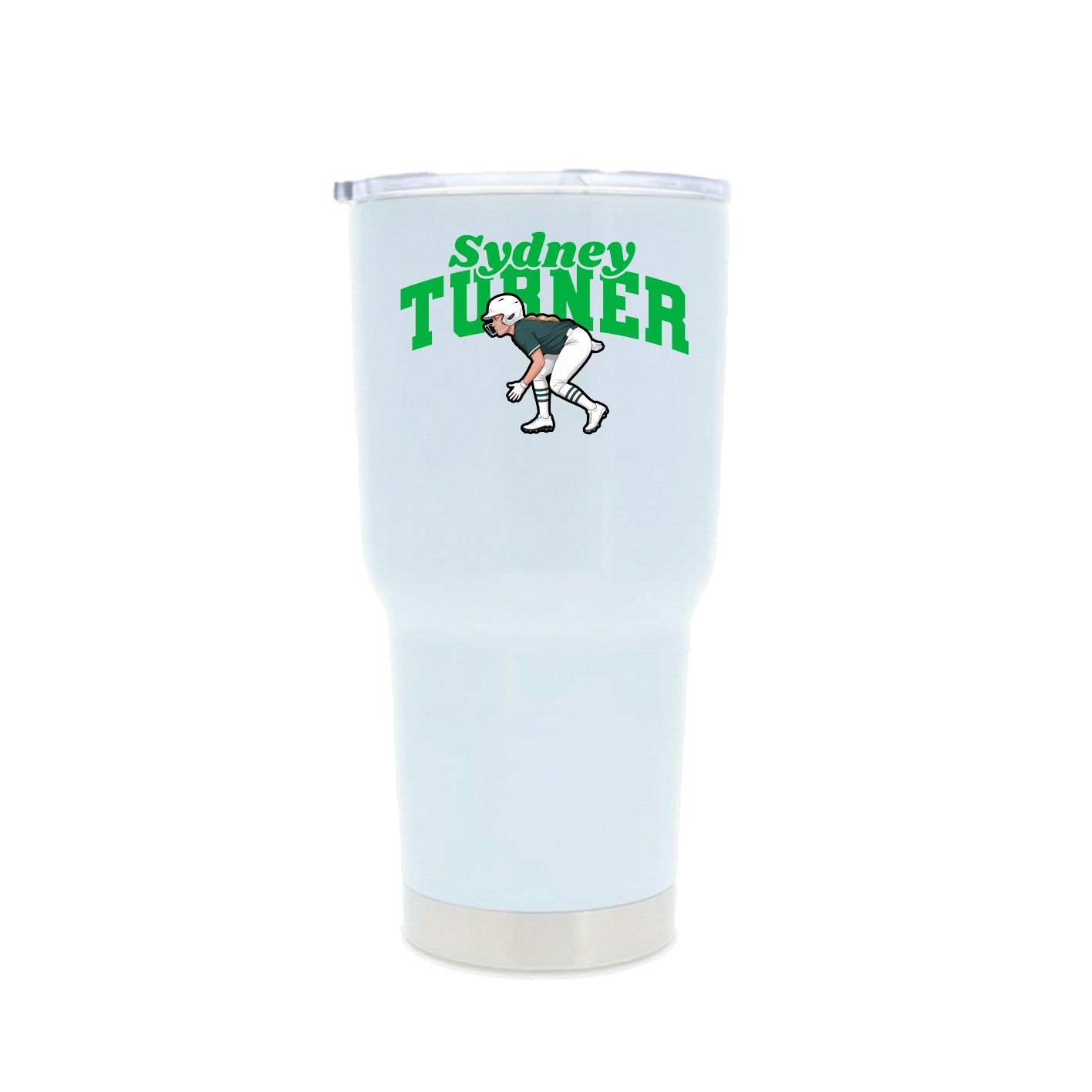30oz Stainless Steel Tumbler — Signature Arch in White